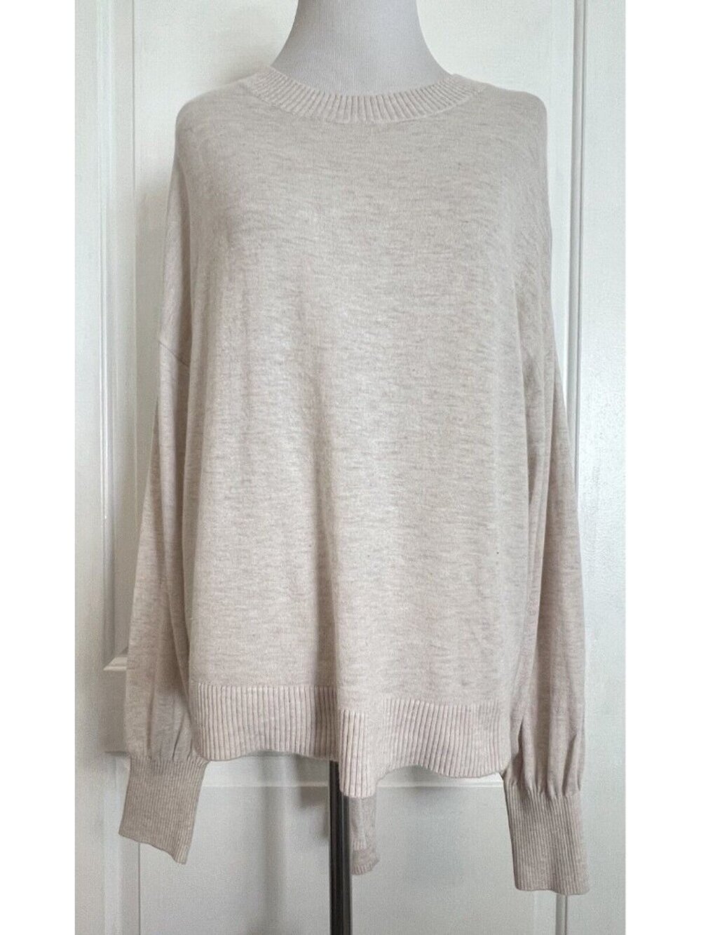 $98 Chelsea28 Viscose Cashmere Blend Pullover Designer Knit Top Tie Knot Back M - Picture 2 of 11